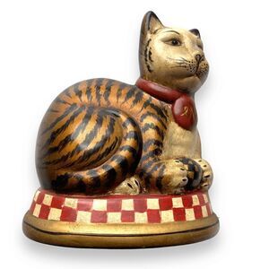 Raymond Waites Striped Cat with Ball Toyo Cat Figurine Collectible‎